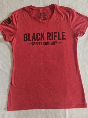 Black Rifle Coffee Company BRCC Tee | Women's Medium Red Veteran Owned